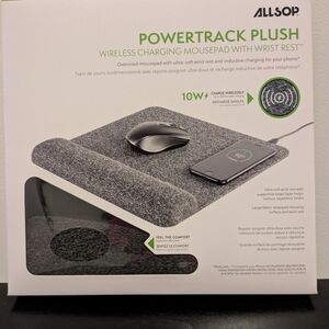 PowerTrack Plush Wireless Charging Mousepad - Gray
